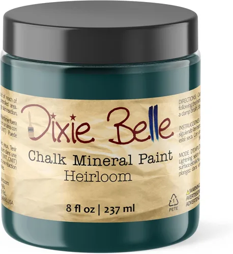 Miniatura 211 de Dixie Belle Paint Company - Pintura con acabado de tiza para muebles, color negro (Caviar), 1 galón, 128 fl oz, pintura mineral color rosa intenso
