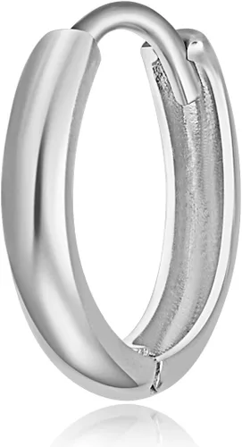 Miniatura 6 de 14k REAL Yellow OR White Gold 2mm Thickness Huggie Earrings (10 x 10 mm)