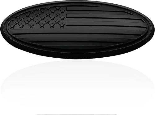 Miniatura 7 de CONGCONG Emblema para Ford Bronco, superposición de 5 pulgadas para portón trasero emblema ovalado de bandera americana negra para Ford Bronco Negro
