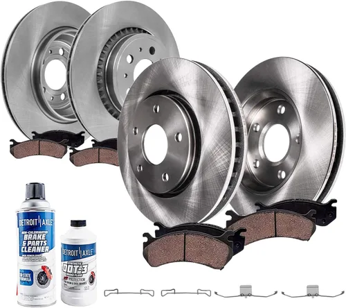 Miniatura 23 de Detroit Axle - Kit de frenos para Ford Crown Victoria Mercury Grand Marquis Marauder 2003-2011, rotores de freno y pastillas de freno de cerámica