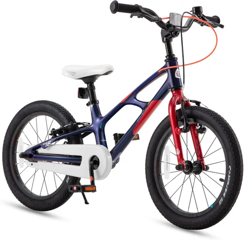 Miniatura 13 de RoyalBaby Bicicleta para niños, ligera de aleación de magnesio de 16/18 pulgadas, para niños y niñas de 4 a 9 años, ruedas de entrenamiento