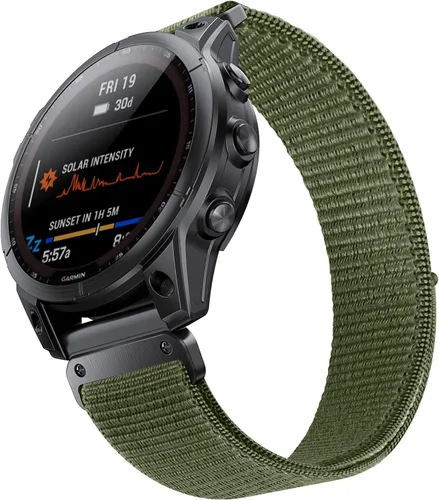 Miniatura 2 de Correa de reloj de nailon compatible con Fenix 8/8 Pro de 1.77 pulgadas/7/6/6 pro/ 5/5 Plus, bandas de reloj resistentes de 0.866 pulgadas