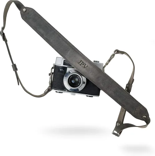 Miniatura 9 de PEGAI Correa de cámara DSLR personalizada 100% de piel, compatible con cámara Canon y Nikon Arnés de cámara hecho a mano, regalos para fotógrafos