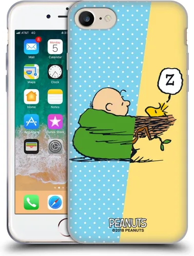 Miniatura 330 de Head Case Designs Funda de gel con licencia oficial de Peanuts Snoopy & Woodstock Halfs and Laughs [protección de grado militar] compatible