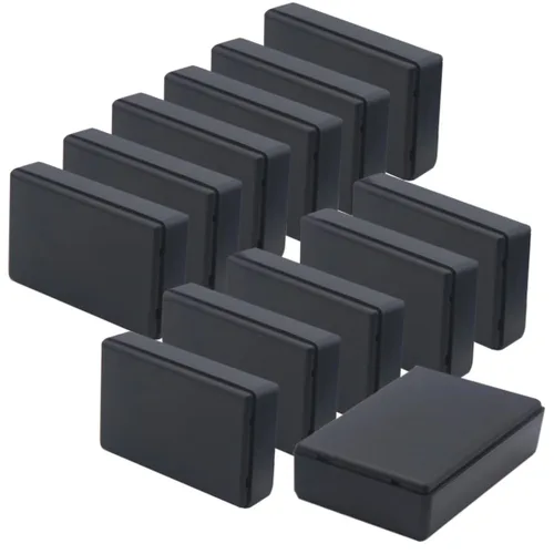 Miniatura 35 de Zulkit 12 cajas de proyecto de plástico ABS para proyectos eléctricos, caja de conexiones de energía, color negro, 1.97 x 1.10 x 0.59 pulgadas