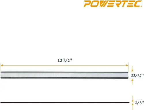 Miniatura 4 de POWERTEC Cuchillas cepilladoras de 12-1/2 pulgadas para cepilladora Wilton 99178, 34463, juego de 2 (128184)