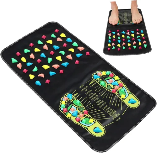 minkissy 1 alfombrilla de piedra para el cuidado de los pies, herramienta de masaje reflexología para relajación y alivio de fatiga, diseño cómodo