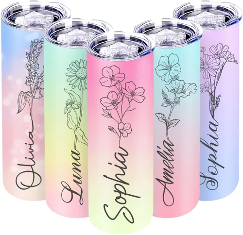 Miniatura 14 de Personalized 16 oz Insulated Coffee Tumbler with Text Name Team number, Custom Engraved World Cup Stainless Steel Double-Wall Travel Cup, Customized