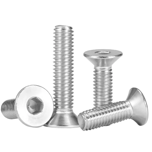 Miniatura 8 de Tornillos de cabeza plana M4 de 0.787 in, tornillo y perno de cabeza plana M4-0.028x0.787 in, pernos avellanados de acero inoxidable, accionamiento