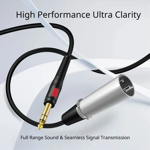 Miniatura 2 de TNP XLR a 1/4 TRS - Cable equilibrado de 3 pies – XLR macho a 1/4 de pulgada de 1/4 de pulgada de 0.250 in de interconexión estéreo de audio chapado