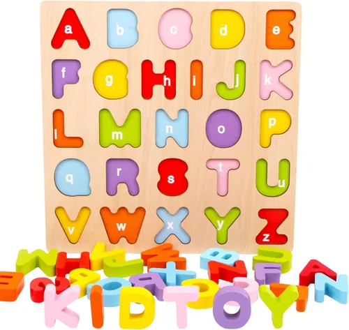 Miniatura 4 de Rompecabezas del alfabeto, rompecabezas de letras ABC de WOOD CITY para niños pequeños de 1, 2, 3 años, juguetes educativos de aprendizaje para 1