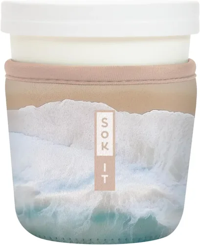 Miniatura 34 de Sok It IceCreamSok - Funda de neopreno aislada (flores abstractas, pintas de helado cónicas)