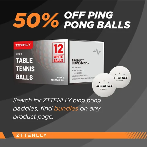 Miniatura 6 de Paletas de ping pong con pelotas y estuche de almacenamiento, mejor control y goma invertida pegajosa, juego de palas de tenis de mesa