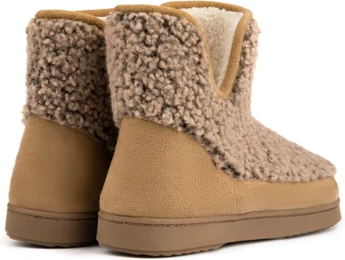 Miniatura 4 de RockDove - Pantuflas estilo botín de forro polar con espuma viscoelástica y suela de goma para mujer