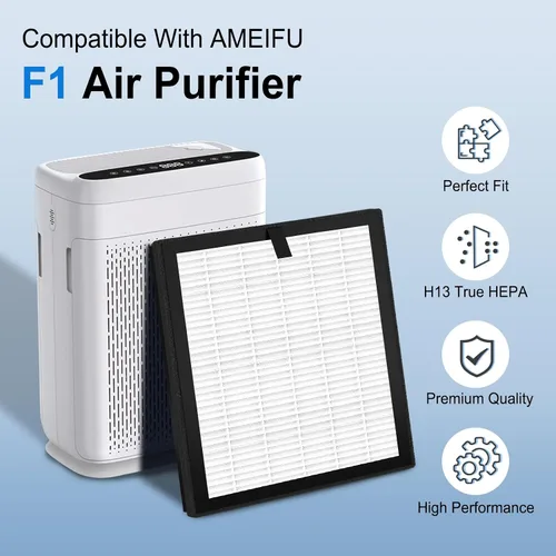 Miniatura 2 de Filtro de repuesto F1 compatible con AME=EU F1 Air Pu-rifier, purificador de filtro de aire de doble cara para habitación grande del hogar, H13 True