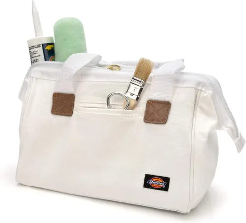 Miniatura 3 de Dickies Bolsa de trabajo de lona duradera de 12 pulgadas para pintores, carpinteros y constructores, cremallera resistente, asas reforzadas