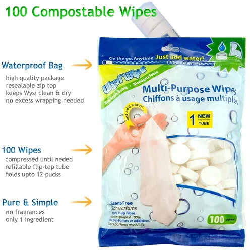 Miniatura 5 de Wysi - Toallitas expansibles multiusos, para cualquier momento Solo tienes que añadir agua.