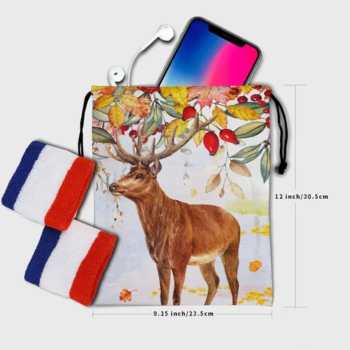 Miniatura 13 de Bolsa de agarre de gimnasia de piel de animal, bolsa de gimnasia con cordón ajustable, bolsa de cuerda para fauna silvestre, Mariposas Galaxy
