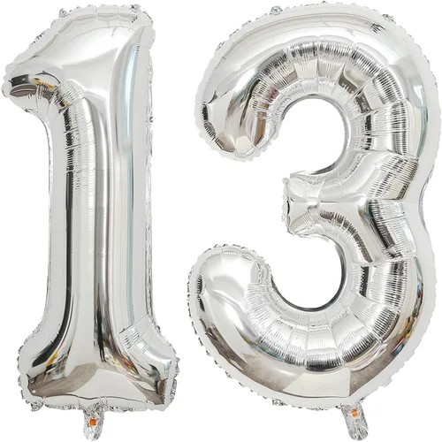 Miniatura 7 de Globo grande de 40 pulgadas con letras del número 6, letras del alfabeto, Mylar de aluminio, globos de helio con números grandes para cumpleaños