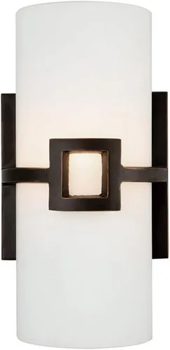 Miniatura 10 de Design House Lydia - Aplique de pared, 1 luz, vidrio esmerilado, regulable, interruptor de encendido/apagado giratorio, níquel satinado, 4.88