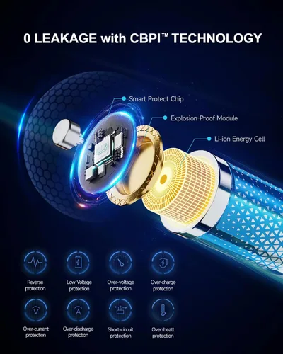 Miniatura 7 de Paquete de 8 baterías AA recargables de 3600 mWh, baterías AA de litio recargables de 1.5 V, más de 2000 ciclos de larga duración doble A