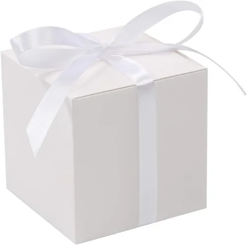 Miniatura 38 de COTOPHER 100 cajas de regalo pequeñas, cajas de regalo de 2 x 2 x 2 pulgadas, cajas de regalo de papel con cintas, caja de dulces para recuerdos