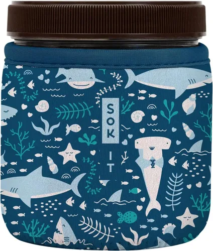 Miniatura 173 de Sok It IceCreamSok - Funda de neopreno aislada (flores abstractas, pintas de helado cónicas)