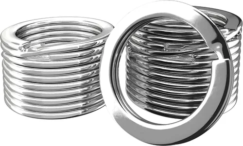 Miniatura 8 de Llaveros pequeños de 0.8 pulgadas (0.787 in) – Llavero resistente a granel para manualidades – Llavero dividido collar para mascotas, llaves