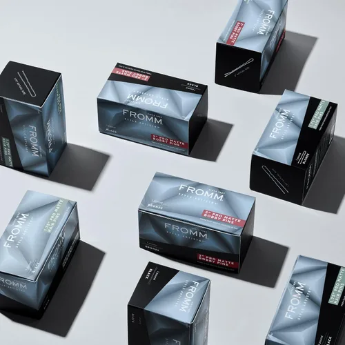 Miniatura 5 de Fromm Horquillas de pelo negro mate de 2 pulgadas, prensadas antideslizantes con fuerte sujeción y puntas de bola, estilo seguro durante todo el día