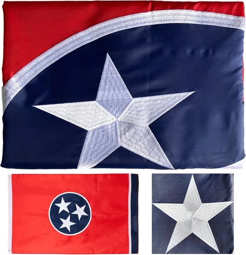 Miniatura 11 de Bandera de Cuba Cubana 3x5 pies para Exteriores de Doble Cara - 3 Capas 240D 4 Filas Cosidas - Bandera Cubana Grande 3x5 pies para Pared