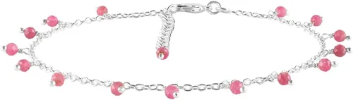 Miniatura 13 de Yanara Tobilleras de piedras preciosas para mujer, piedra natal natural, chapada en plata, joyería hecha a mano en 8.5 + 1.5 pulgadas, cristales