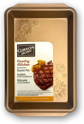 Miniatura 5 de Gibson Home Country Kitchen - Sartén para asar en relieve de acero al carbono de 19 pulgadas en cobre
