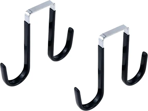 Ganchos de doble cara sobre la puerta, paquete de 2 ganchos para toallas, abrigos, ganchos para colgar ropa, toallas, sombreros, bolsas, corona,
