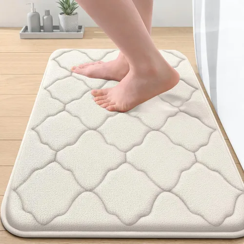 Miniatura 12 de OLANLY Alfombra de Baño de Espuma Viscoelástica de 24 x 16 pulgadas, Ultra Suave y Absorbente, Alfombras de Baño Antideslizantes, Cómodas, Lavables
