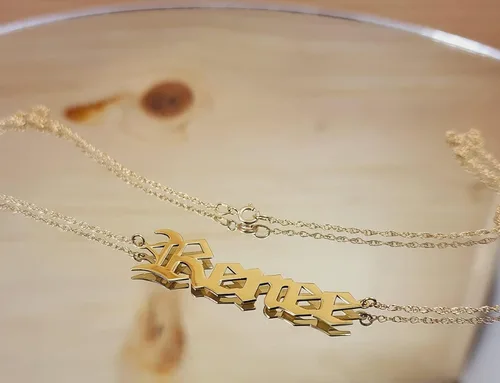 Miniatura 6 de Fuente antigua en inglés de oro macizo de 14 quilates, collar personalizado con nombre personalizado, hecho a medida, cualquier nombre, regalo