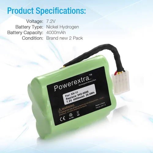Miniatura 2 de Powerextra batería de 7.2 vatios, 4000 mAh para aspiradoras robóticas Neato XV-11 XV-12 XV-14 XV-15 XV-21 XV-25, XV Essential, XV Signature Pro