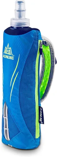 Miniatura 29 de TRIWONDER Botella de agua de mano para correr, Quick Grip Chill Botella de agua suave de mano de 17 onzas con correa de mano, paquete de Botella