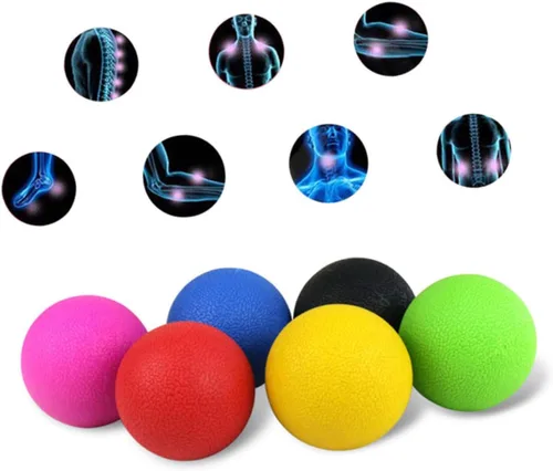 Miniatura 5 de Bola de masaje de maní para alivio muscular y tensión corporal, rodillo masajeador corporal de doble lacrosse para cuello, hombro, espalda, terapia