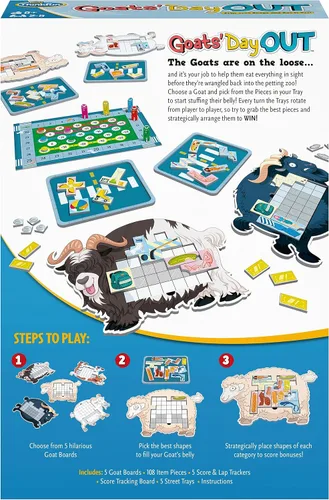 Miniatura 6 de ThinkFun Goats' Day Out: Un divertido juego de mesa con temática de cabra caótica adictiva