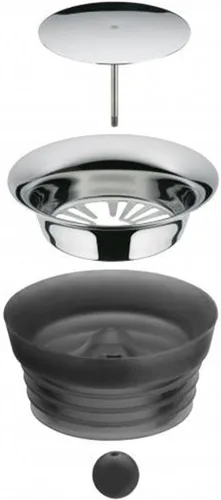 Miniatura 3 de WMF Jarra de Agua Básica 0,75L Altura 9.3 in Close-Up Cierre Glasss Cromargan® Acero Inoxidable