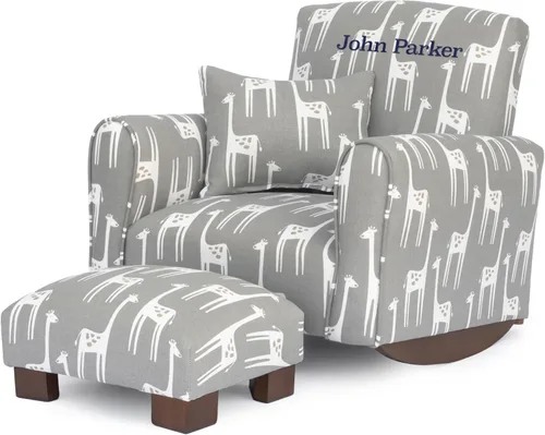 Miniatura 34 de Sillón personalizado para niños pequeños, mecedora tapizada con personalización, silla para niños pequeños con nombre personalizado, cómodo sillón