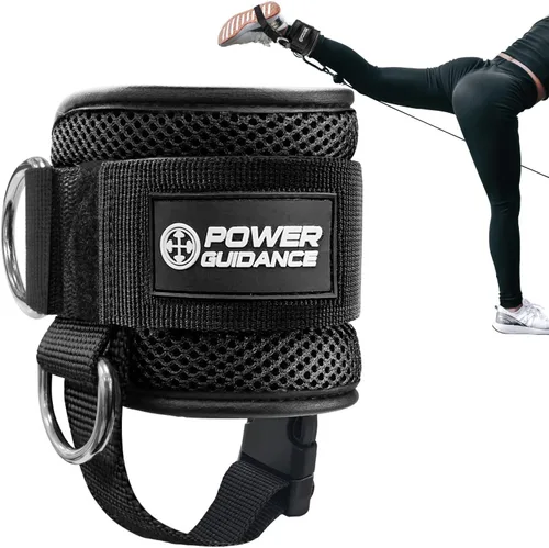 POWER GUIDANCE Correa de tobillo para máquina de cable, correa de tobillo profesional para entrenamientos de glúteos, extensiones de piernas, correa