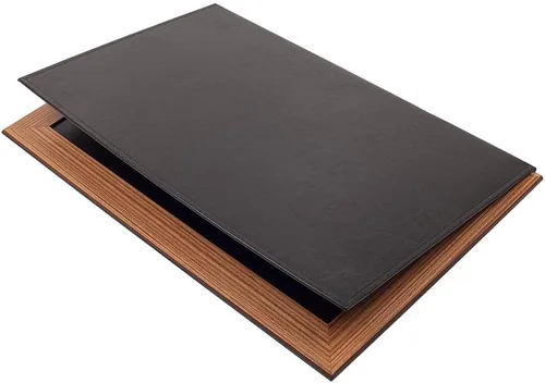 Miniatura 6 de Juego de escritorio de cuero, organizador de cuero, juego de escritorio de madera de nogal, producto de oficina, accesorios de escritorio