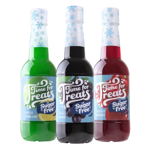 Miniatura 28 de Time for Treats Paquete de 3 jarabes con sabor a uva, cereza, frambuesa roja VKP1108, multicolor