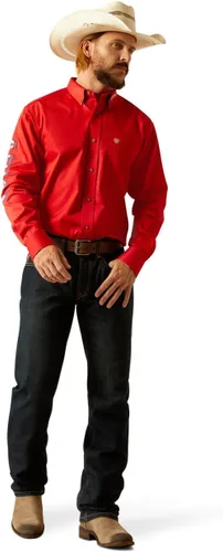 Miniatura 91 de Ariat Camisa de sarga con logotipo del equipo para hombre