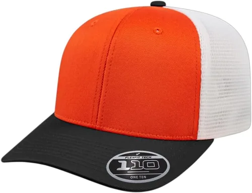Miniatura 84 de Cap America i8502 Flexfit 110 Premium - Gorra de camionero de perfil medio con 6 paneles de malla trasera con protección UV y cierre ajustable Azul