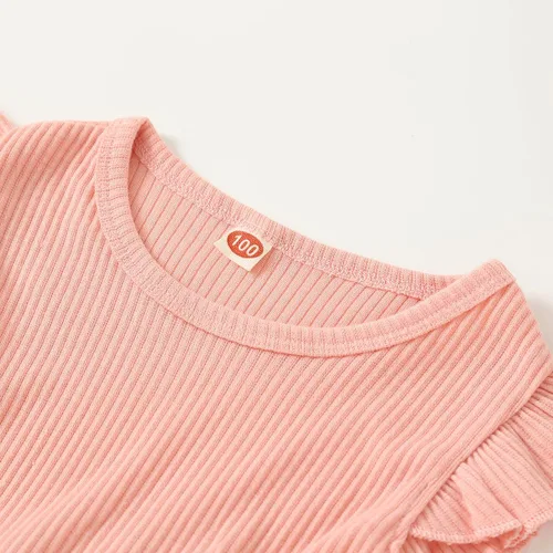 Miniatura 2 de LYQTloml Vestidos de bebé niña con volantes de manga larga con lazo entretejido floral princesa tutú faldas ropa para niñas pequeñas
