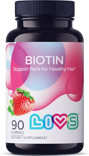 Miniatura 7 de LIVS Beauty Plus Gomitas de vitaminas – Gomitas de biotina para cabello, piel y uñas Suplemento de belleza natural, sin gluten, sin OMG