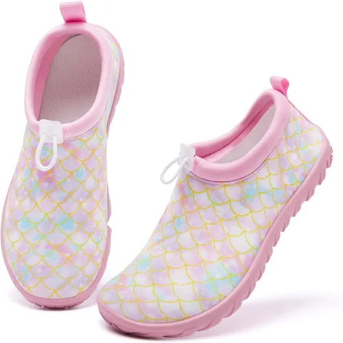 Racqua Zapatos acuáticos para niños y niñas, zapatos acuáticos de secado rápido para playa y piscina (niños pequeñosgrandes)