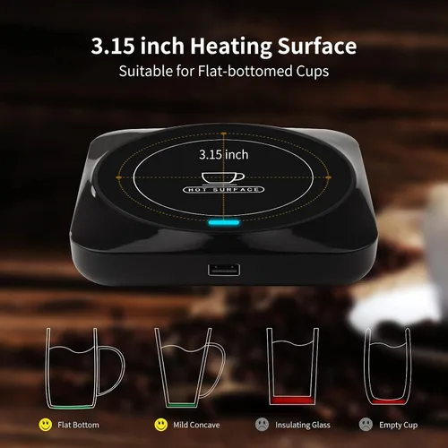 Miniatura 6 de CALENTADOR DE TAZAS DE CAFÉ, Calentador de Tazas de Café Inteligente USB con Activación/Desactivación Automática por Presión, Accesorios de Café